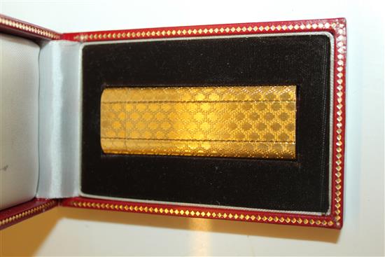 Cartier gold plated lighter in box